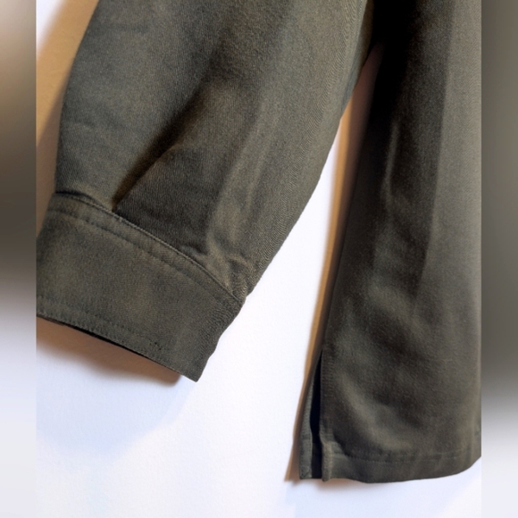 Vintage White Stag Woman Army Green Shacket Size 18W - Picture 5 of 9